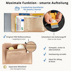 Kartenetui mit Münzfach Reißverschluss Geldbörse aus Leder - Metallic rose