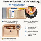 Kartenetui mit Münzfach Druckknopf Geldbörse aus Leder - Metallic rose