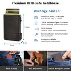 SecWal Kartenetui mit Münzfach XXL - schwarz