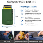 SecWal Kartenetui mit Münzfach XXL - grün