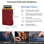 SecWal Kartenetui mit Münzfach XXL - rot