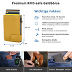 SecWal Kartenetui mit Münzfach XXL - gelb