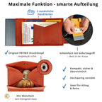 SecWal Kartenetui mit Münzfach XXL - orange