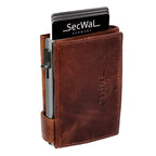 SecWal Kartenetui mit Münzfach XXL - Bull braun