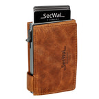 SecWal Kartenetui mit Münzfach XXL - Dallas cognac