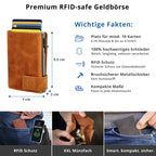 SecWal Kartenetui mit Münzfach XXL - Dallas cognac