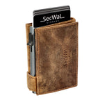 SecWal Kartenetui mit Münzfach XXL - Hunter braun