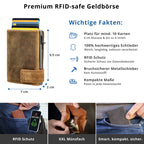SecWal Kartenetui mit Münzfach XXL - Hunter braun