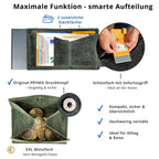 SecWal Kartenetui mit Münzfach XXL - Hunter grün