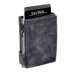 SecWal Kartenetui mit Münzfach XXL - Hunter blau