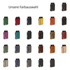 Kartenetui mit Münzfach Reißverschluss Geldbörse aus Leder - pink